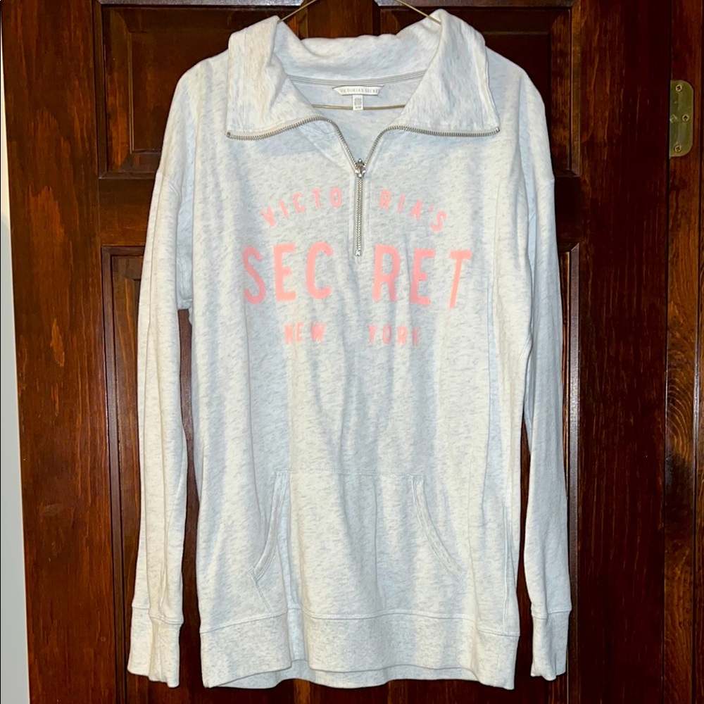 Victoria Secret Zip-Up Pullover Sweatshirt *SIZE MEDIUM*